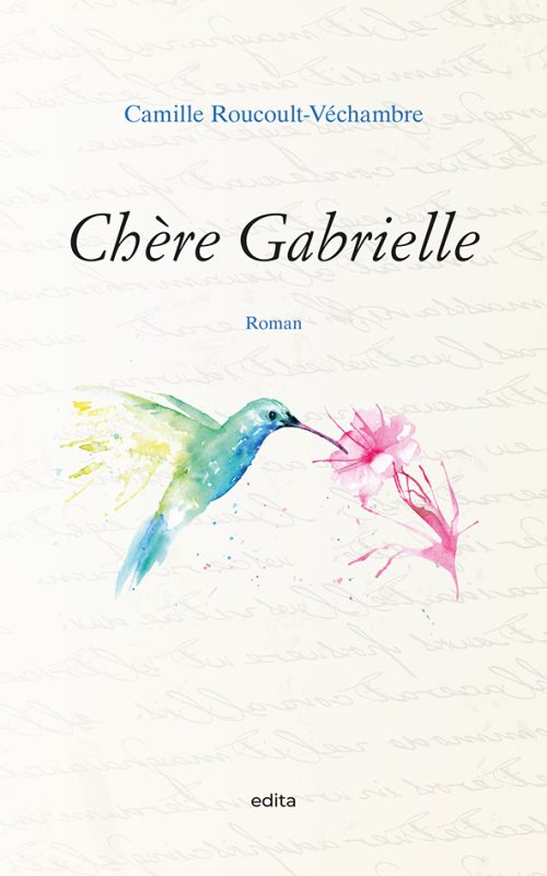 Une page manuscrite et un oiseau butinant une fleur.