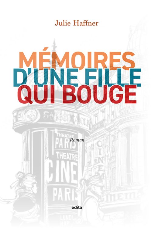 Dessin d'une rue parisienne avec la devanture d'un cinéma